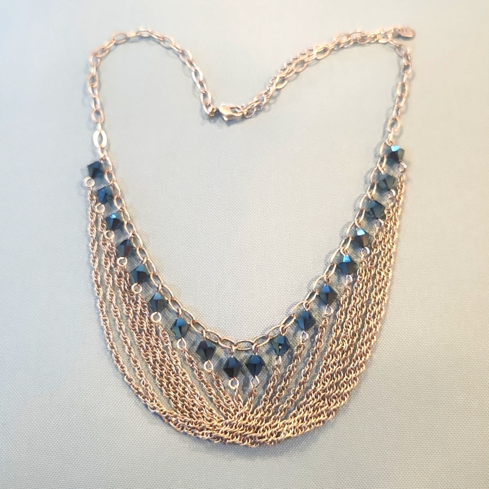 Touchstone Crystal Blue Chain Dangle